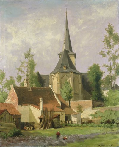 Kirche von hinten gesehen, ca. 1890-92 von Piet Mondrian
